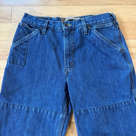 Levis 550 Utility Relaxed Jeans Mens Sz 33x34 Vintage Double Knee Denim Y2K - Picture 6 of 11